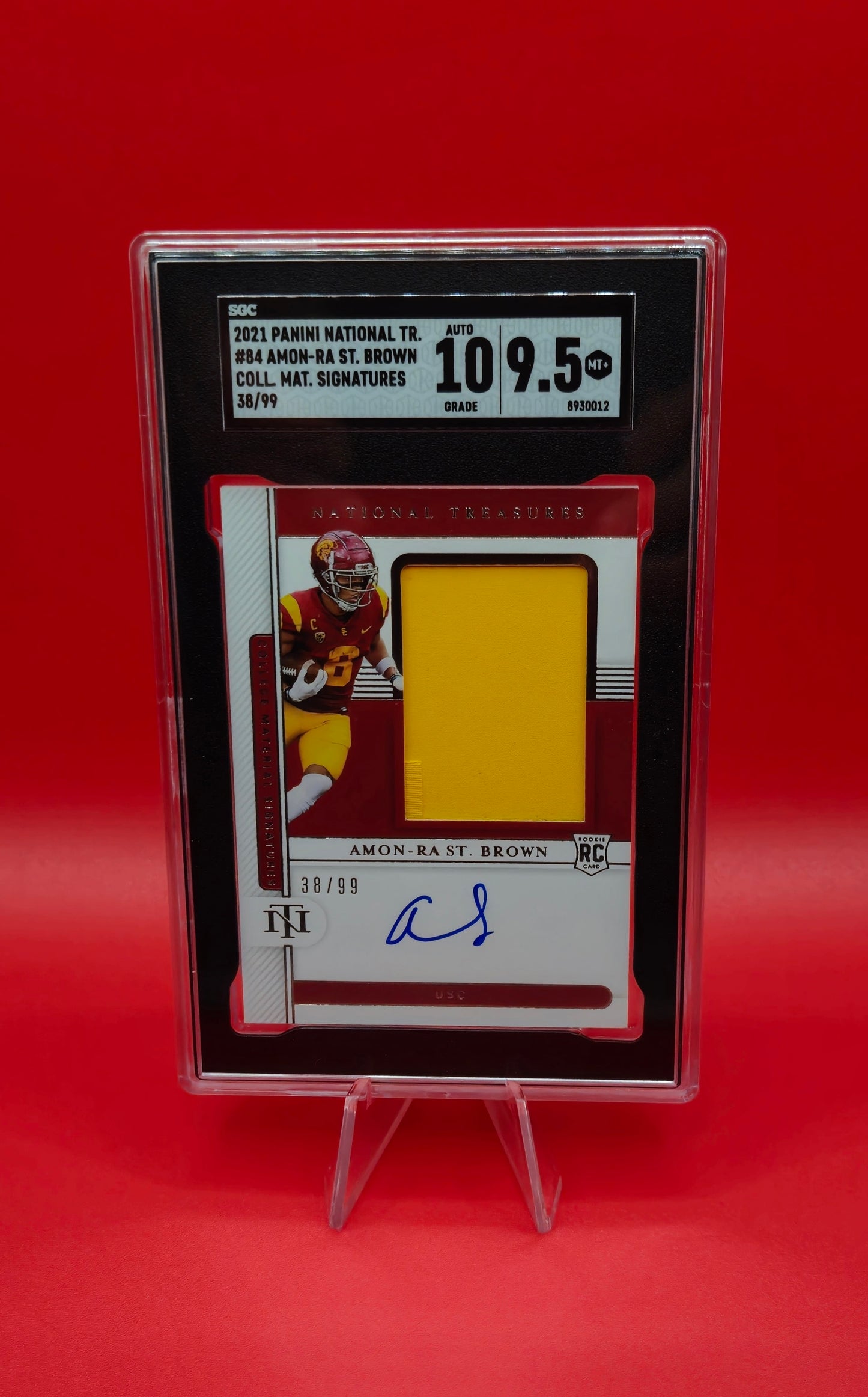 2021 Panini National Treasure Collegiate Amon-Ra St. Brown RPA 38/99 #84