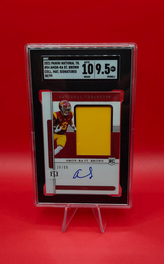 2021 Panini National Treasure Collegiate Amon-Ra St. Brown RPA 38/99 #84