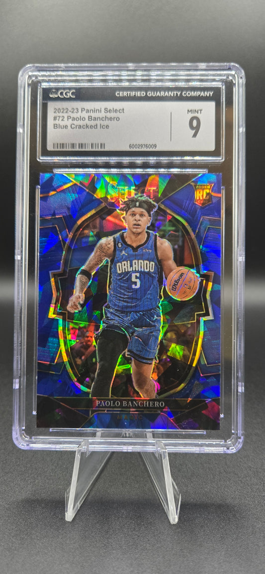 2022-23 Select Prizms Blue Cracked Ice #72 Paolo Banchero