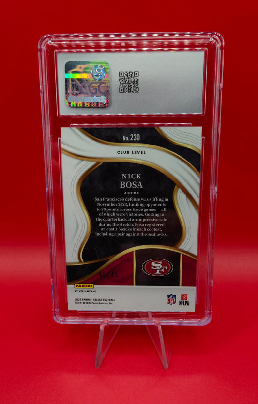 2023 Select Prizm Red #230 Nick Bosa CGC 9 Mint