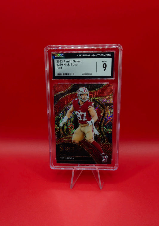 2023 Select Prizm Red #230 Nick Bosa CGC 9 Mint
