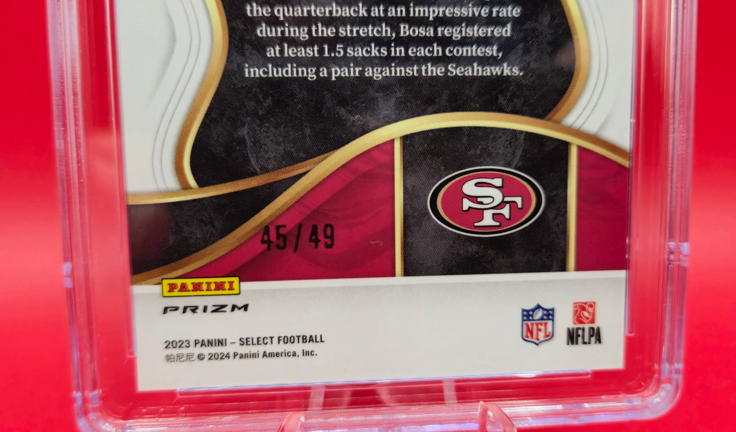 2023 Select Prizm Red #230 Nick Bosa CGC 9 Mint