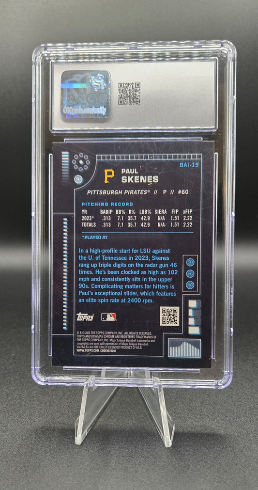 2024 Bowman Chrome Bowman AI #BAI15 Paul Skenes