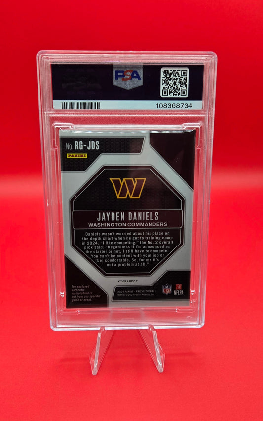 2024 Prizm Jayden Daniels # RGJDS Rookie Gear PSA 9
