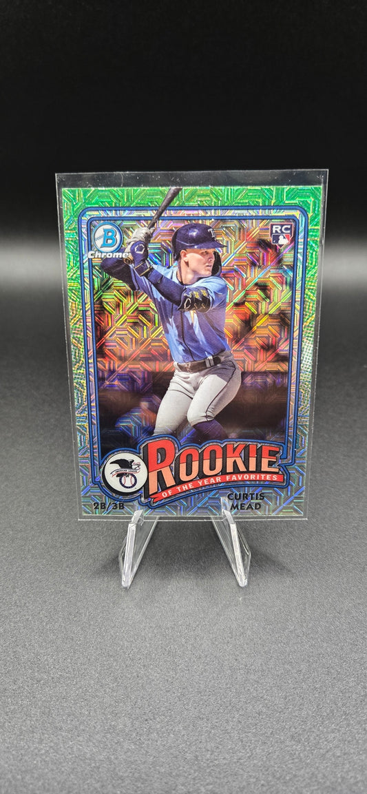 2024 Bowman Chrome Mojo Refractor #ROY-10 Curtis Mead RC Tampa Bay Rays
