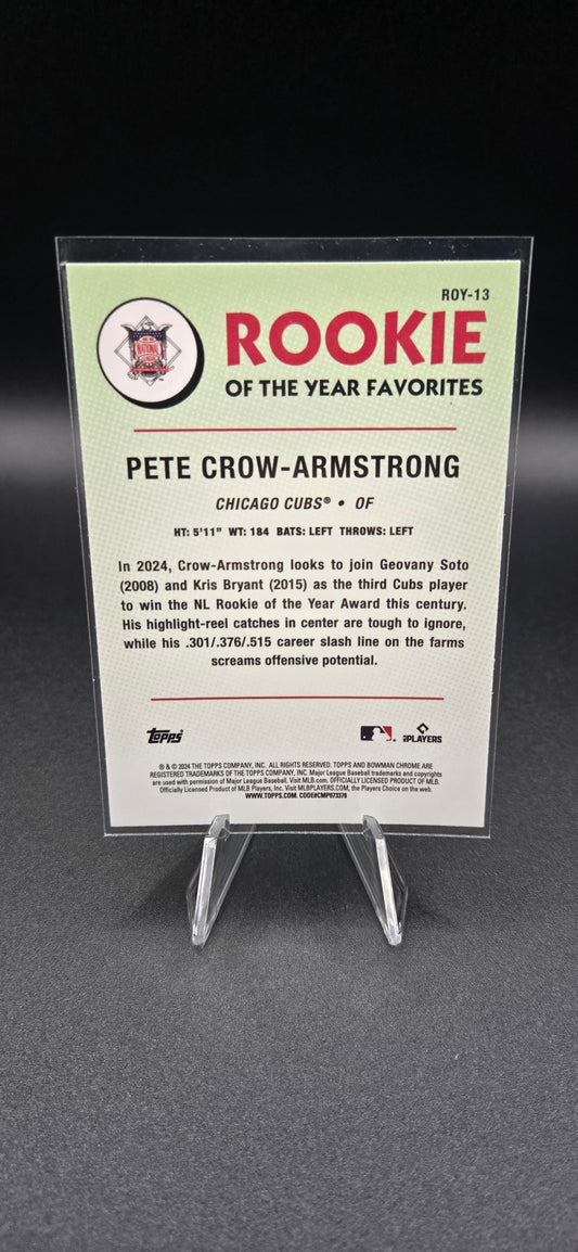 Pete Crow-Armstrong Mojo Rookie RC Refractor Cubs Prospect Chrome SP 🔥