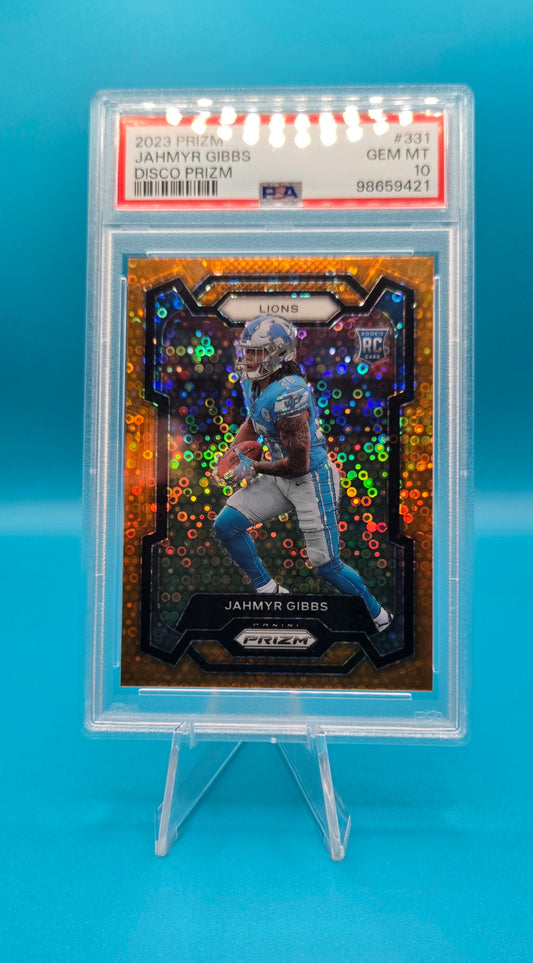 2023 Panini Prizm Prizms Orange Disco #331 Jahmyr Gibbs