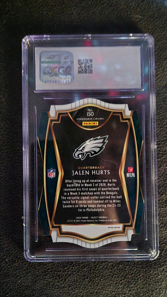 2020 Panini Select - Premier Level Maroon Die-Cut #150 Jalen Hurts (RC) POP 3