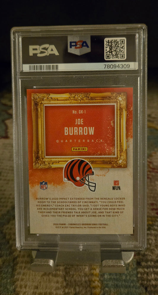 2020 Panini Chronicles #GK1 Joe Burrow Gridiron Kings PSA 9