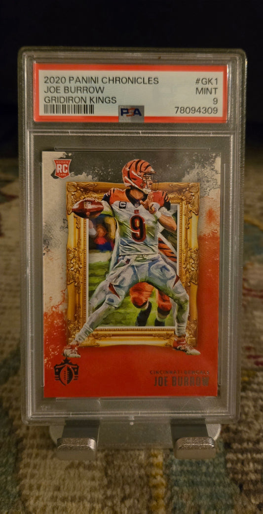 2020 Panini Chronicles #GK1 Joe Burrow Gridiron Kings PSA 9