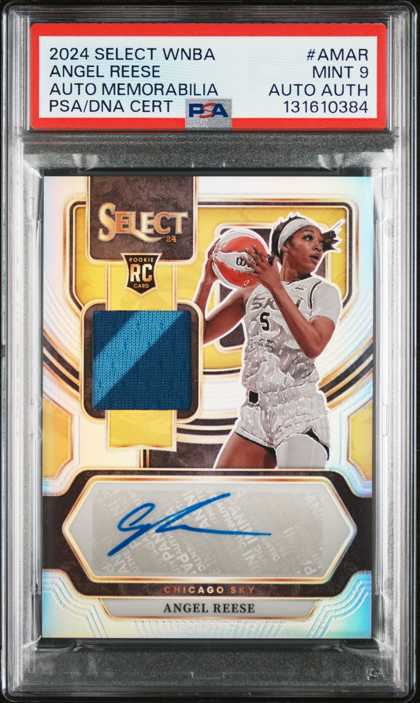 2024 Select WNBA Angel Reese #AMAR Auto Memorabilia PSA 9