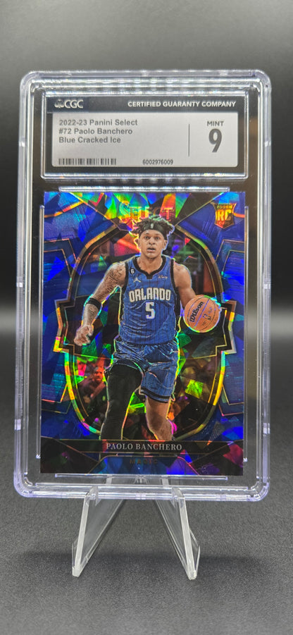 2022-23 Select Prizms Blue Cracked Ice #72 Paolo Banchero