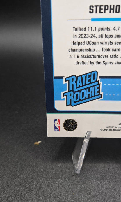 2024-25 Stephon Castle Donruss Optic Silver Ray Wave - #P-244 ROTY Spurs