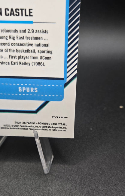 2024-25 Stephon Castle Donruss Optic Silver Ray Wave - #P-244 ROTY Spurs