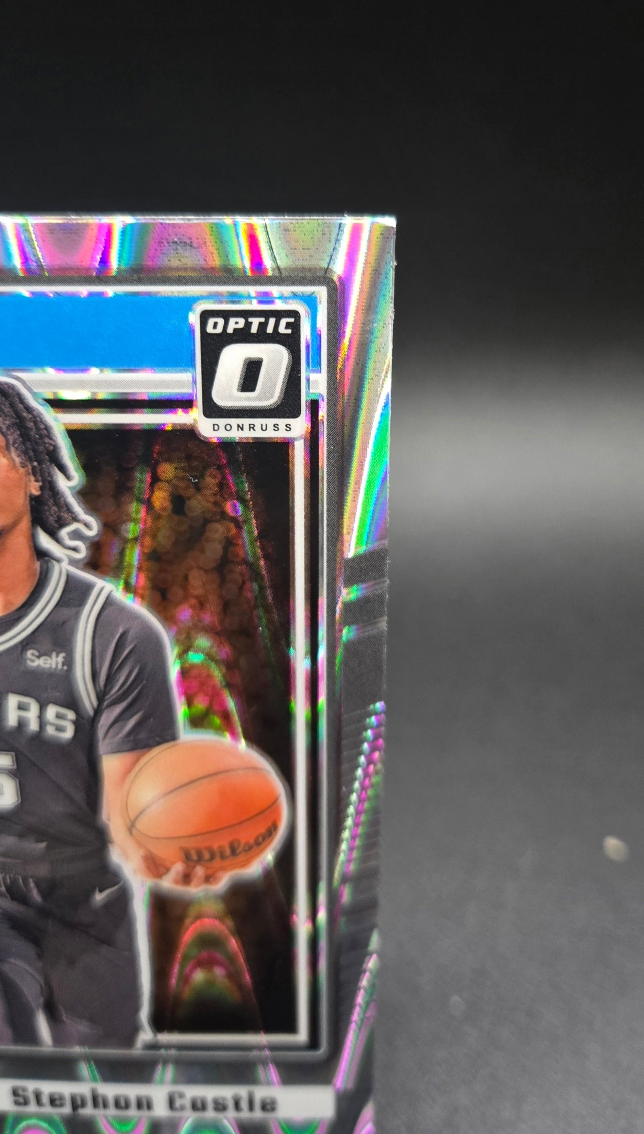 2024-25 Stephon Castle Donruss Optic Silver Ray Wave - #P-244 ROTY Spurs