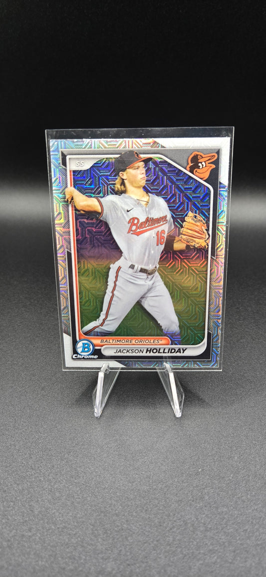 2024 Bowman Chrome Mojo Refractor #BCP-47 Jackson Holliday RC Baltimore Orioles