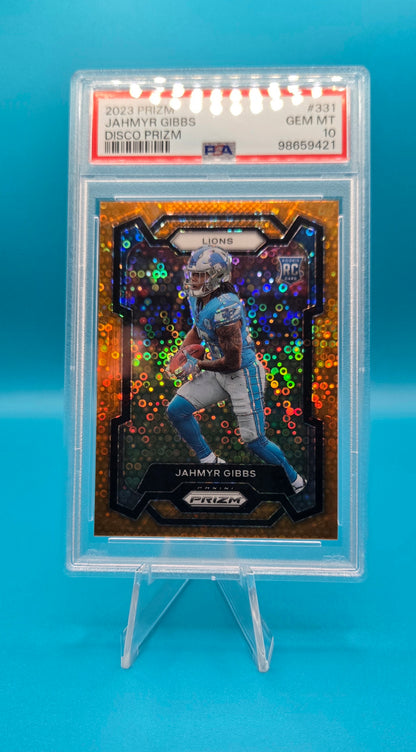 2023 Panini Prizm Prizms Orange Disco #331 Jahmyr Gibbs